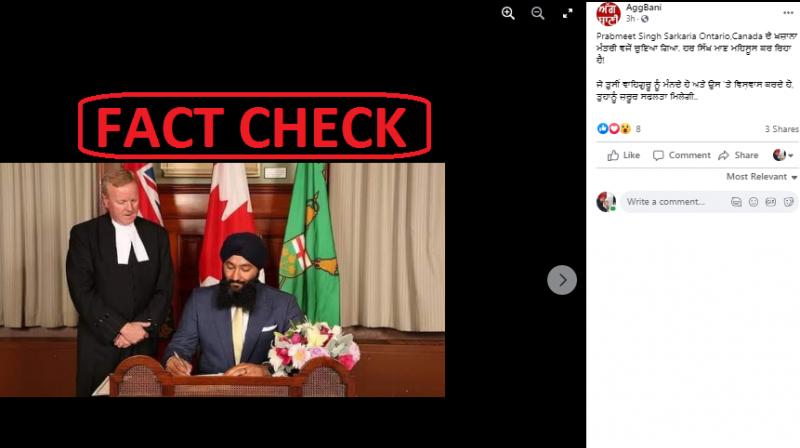 Fact Check: Prabhmeet Singh Ontario Treasury Board President Not Canada's Treasury Minister