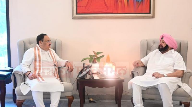 Captain Amarinder met JP Nadda before joining the BJP Captain Amarinder met JP Nadda before joining the BJP