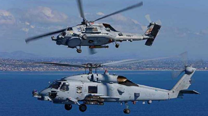 Indian Navy receives 2 MH-60R Helicopters from US
