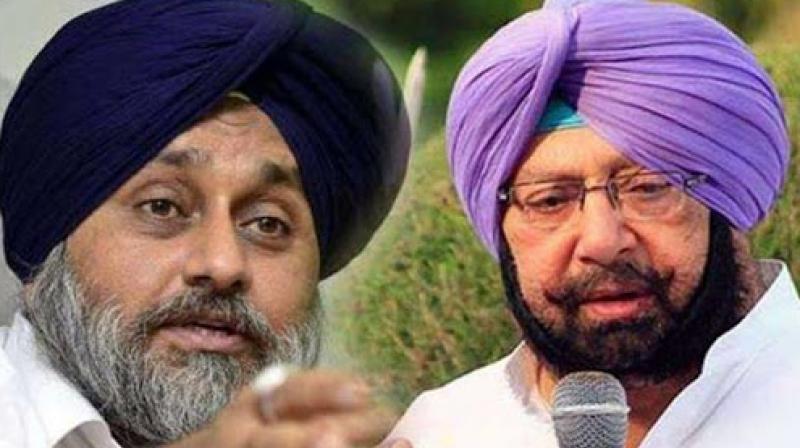 Capt Amarinder Singh and Sukhbir Badal