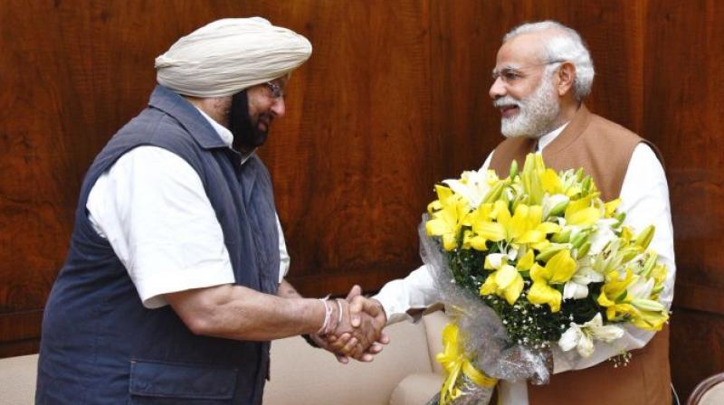 Captain Amrinder With Nardendra Modi