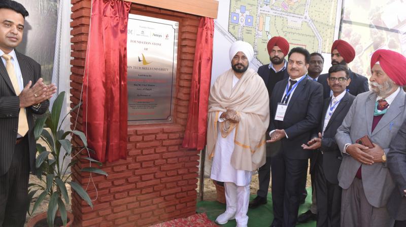 Channi lays foundation stone of Lamrin Tech Skills University at Railmajra Channi lays foundation stone of Lamrin Tech Skills University at Railmajra