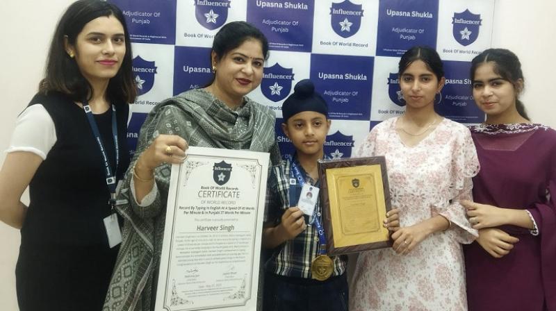 9-year-old Harveer Singh registered his name in 'Influencer Book of the World Record'