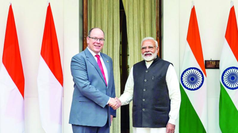 Prime Minister Modi & Prince Albert II Prime Minister Modi & Prince Albert II