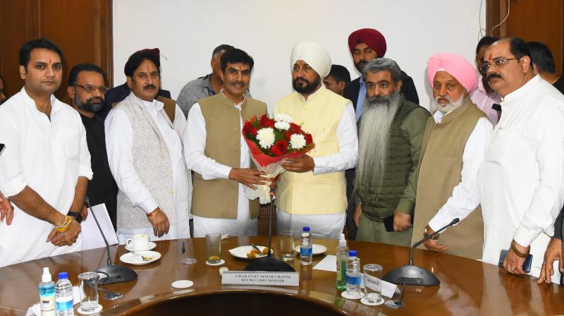 CM Channi and Punjab Brahim Welfare Board delegation CM Channi and Punjab Brahim Welfare Board delegation