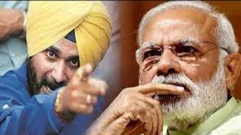 Navjot singh sidhu  and modi 