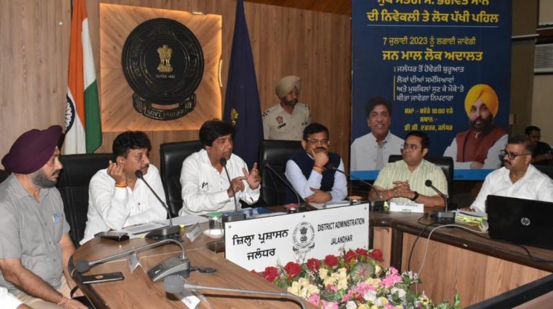 REVENUE MINISTER BRAM SHANKER JIMPA LAUNCHES FIRST JAN MAAL LOK ADALAT IN JALANDHAR REVENUE MINISTER BRAM SHANKER JIMPA LAUNCHES FIRST JAN MAAL LOK ADALAT IN JALANDHAR