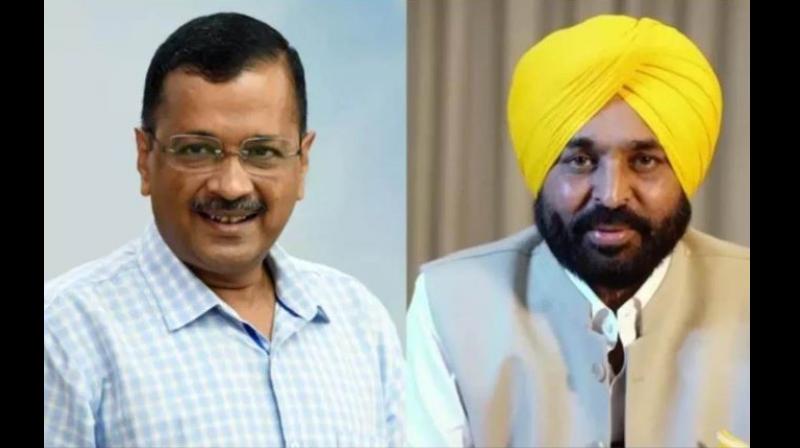 Bhagwant Mann meets Kejriwal 