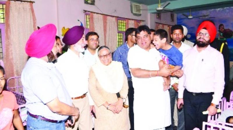 Industry and Commerce Minister Punjab at Pingalwara Industry and Commerce Minister Punjab at Pingalwara