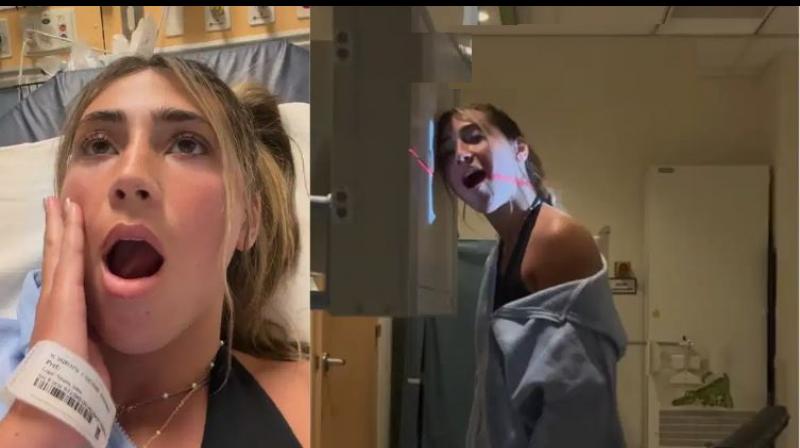 womans jaw stuck womans jaw stuck