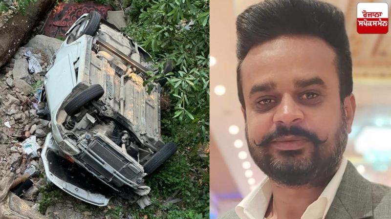 Punjab policeman's car fell into a deep ravine Dalhousie News Punjab policeman's car fell into a deep ravine Dalhousie News