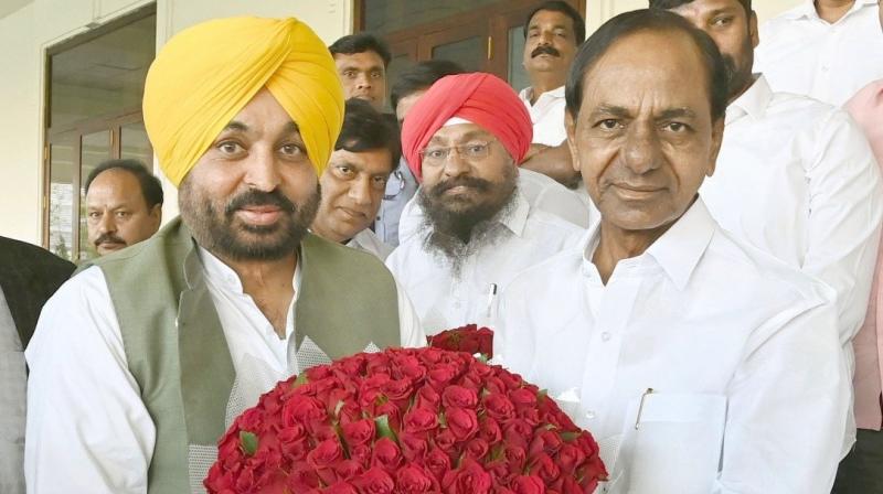 CM Bhagwant Mann Met Telangana CM CM Bhagwant Mann Met Telangana CM