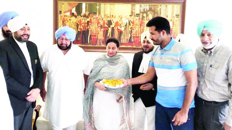 After the decision, Amarinder Singh and his wife Preneet Kaur After the decision, Amarinder Singh and his wife Preneet Kaur