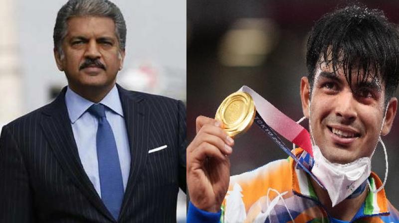Anand Mahindra promises to gift XUV 700 model to Neeraj Chopra Anand Mahindra promises to gift XUV 700 model to Neeraj Chopra