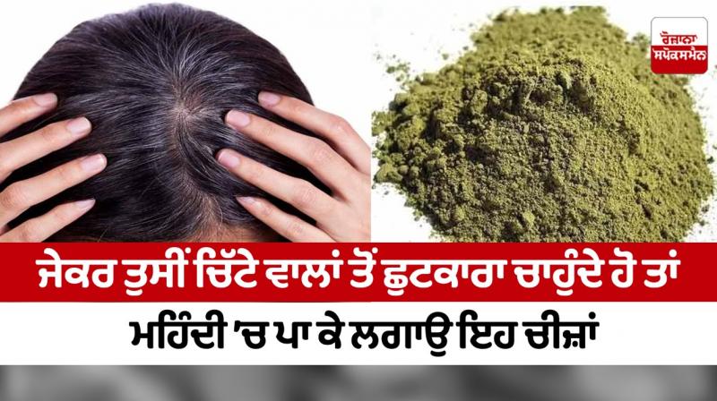 If you want to get rid of white hair, put these things in henna If you want to get rid of white hair, put these things in henna