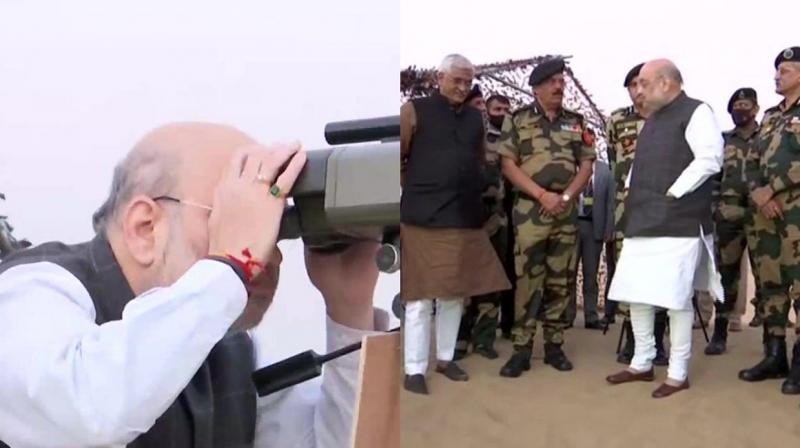 Amit Shah Visits Rohitash Border Outpost Amit Shah Visits Rohitash Border Outpost