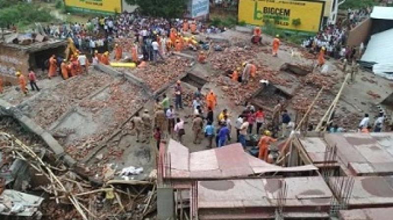 Five-storey building collapses in Ghaziabad