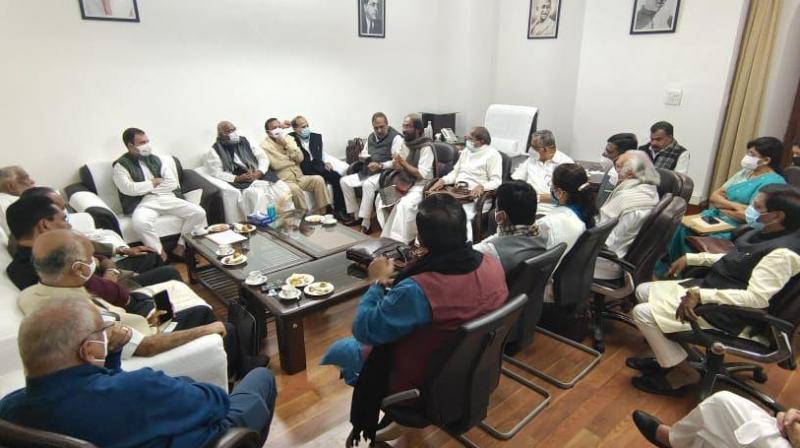 Opposition leaders meet RS Chairman over suspension of MPs Opposition leaders meet RS Chairman over suspension of MPs
