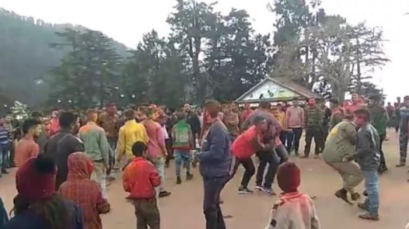 Clash during holi celebration at Shimla Clash during holi celebration at Shimla
