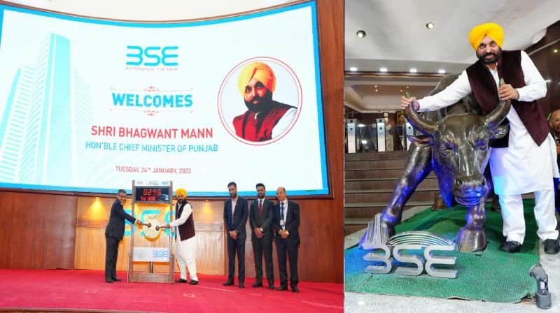CM visits BSE, showcases state as most preferred investment destination across the country