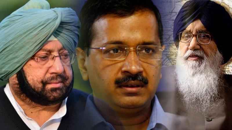 Amarinder Singh, Arvind Kejriwal, Parkash Singh Badal