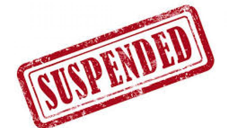 suspended suspended