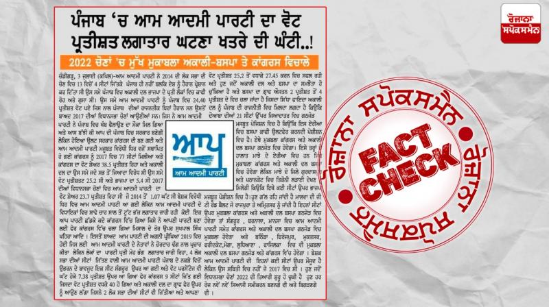Fact Check fake news cutting going viral in the name of aap Fact Check fake news cutting going viral in the name of aap