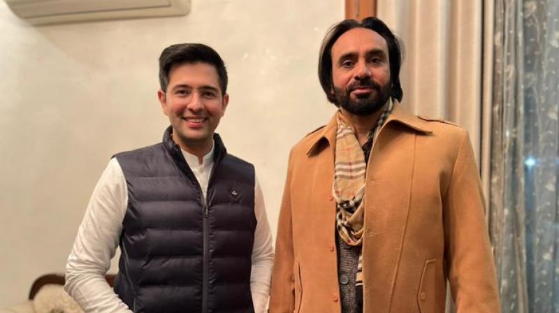 Raghav Chadha Meets Punjabi Singer Babbu Mann Raghav Chadha Meets Punjabi Singer Babbu Mann