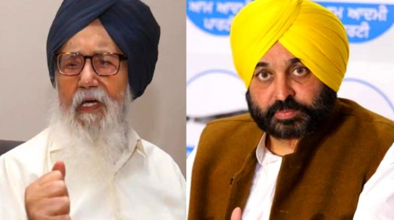 Parkash Singh Badal and CM Bhagwant Mann Parkash Singh Badal and CM Bhagwant Mann