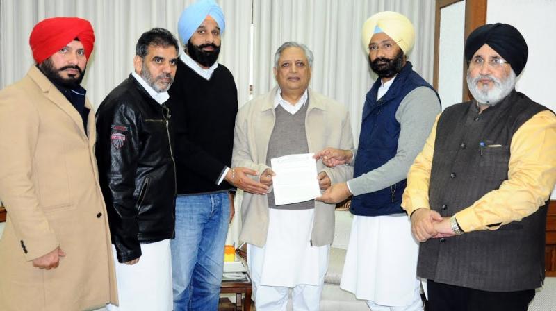Akali leader meets Speaker Rana KP Akali leader meets Speaker Rana KP
