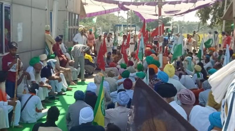 Farmer Protest at toll plaza Farmer Protest at toll plaza