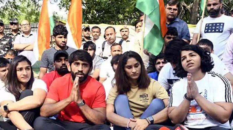 Wrestlers Protest Wrestlers Protest