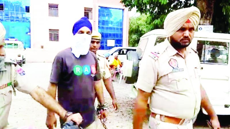 Accused Gurjinder Singh With Police