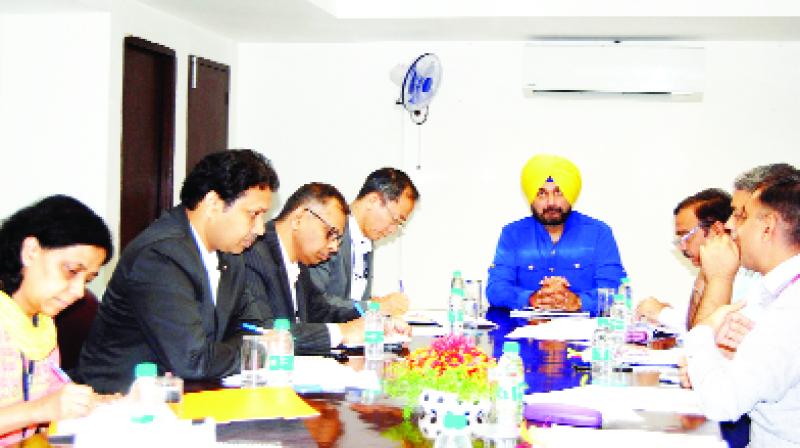 S. Navjot Singh Sidhu in the Meeting