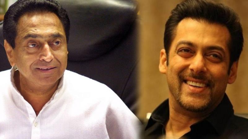 Kamal Nath with Salman Khan Kamal Nath with Salman Khan