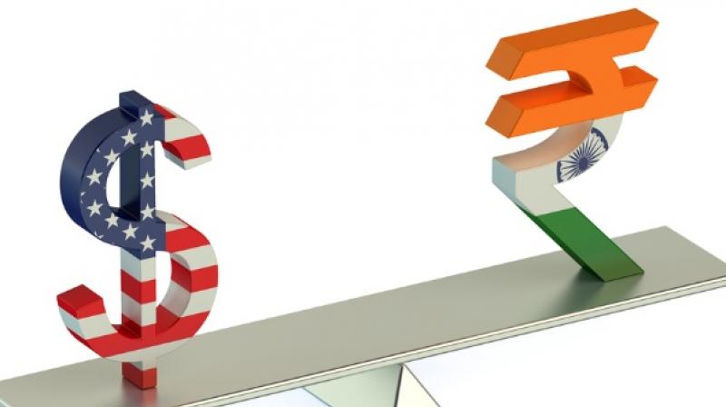 Rupee falls against Dollar Rupee falls against Dollar