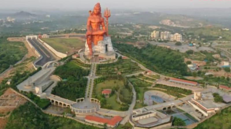A 369 feet high statue was installed in Nathduara, Rajasthan A 369 feet high statue was installed in Nathduara, Rajasthan