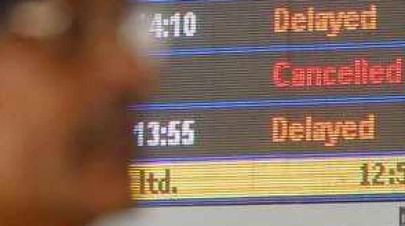 Several Flights, Trains Delayed due to fog Several Flights, Trains Delayed due to fog