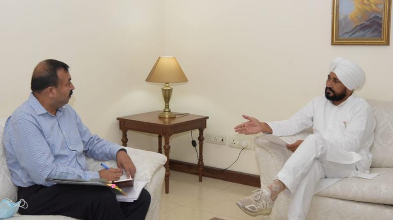 Punjab CM Charanjit Channi and Sudhanshu Pandey Punjab CM Charanjit Channi and Sudhanshu Pandey