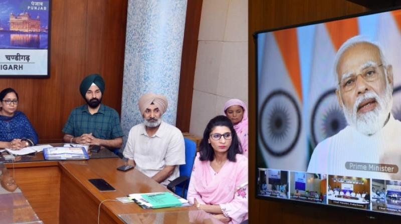 Cabinet Minister Dr. Letter of Consent under PM Care Scheme handed over by Baljit Kaur to Kovid Affected Children Cabinet Minister Dr. Letter of Consent under PM Care Scheme handed over by Baljit Kaur to Kovid Affected Children