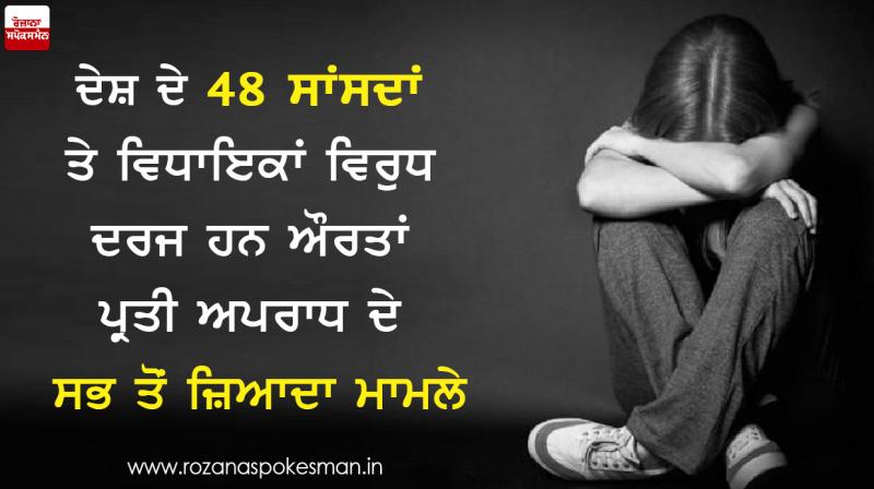 women crime against cases registered on 48 MPs and MLAs women crime against cases registered on 48 MPs and MLAs