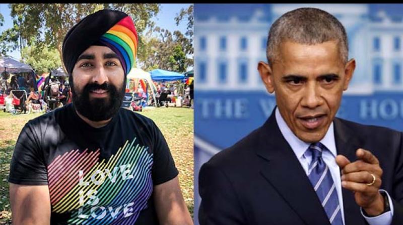 Sikh man's rainbow turban impresses Barack Obama