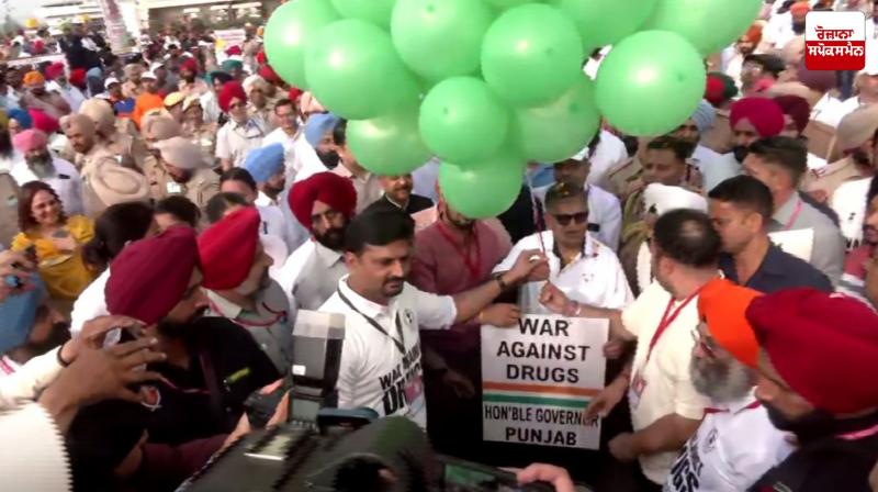Governor Gulab Chand Kataria launches anti-drugs foot march Governor Gulab Chand Kataria launches anti-drugs foot march