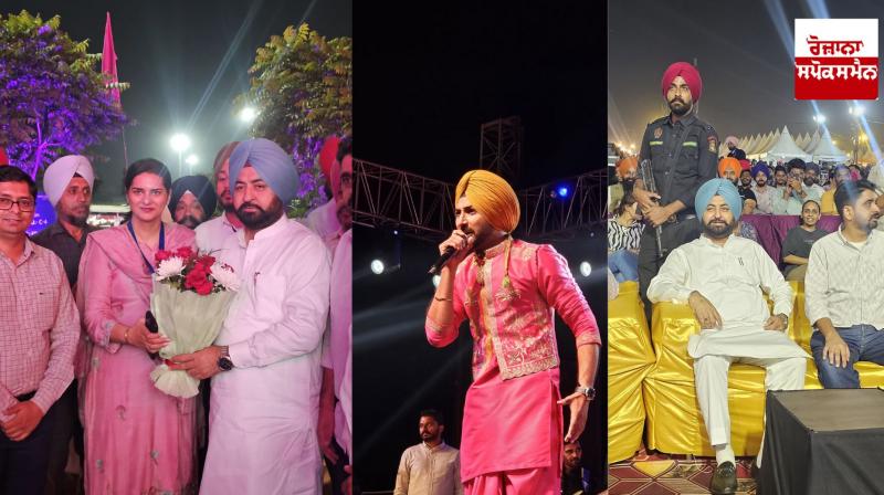 On the first night of Saras Mela, famous singer Ranjit Bawa entertained the audience On the first night of Saras Mela, famous singer Ranjit Bawa entertained the audience