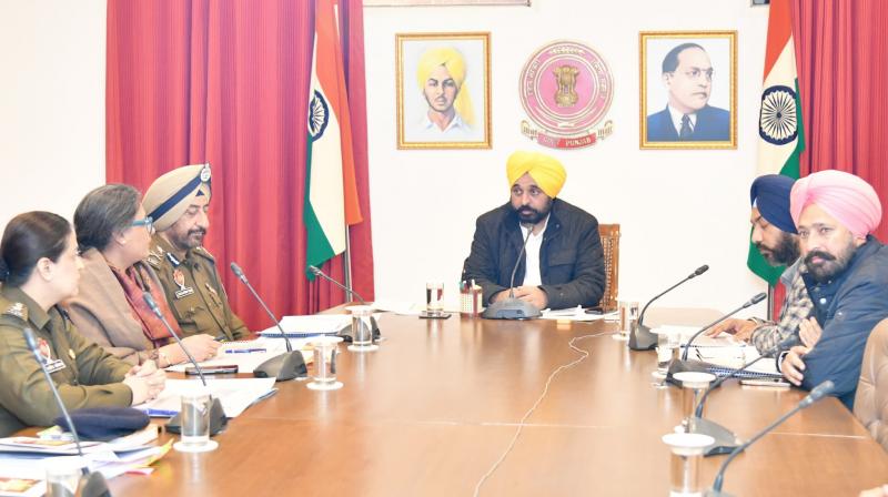 CM Bhagwant Meeting With Fatehgarh Sahib officials CM Bhagwant Meeting With Fatehgarh Sahib officials