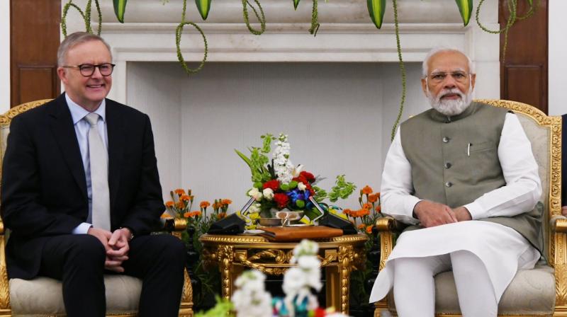 Prime Minister Narendra Modi met his Australian counterpart Anthony Albanese Prime Minister Narendra Modi met his Australian counterpart Anthony Albanese