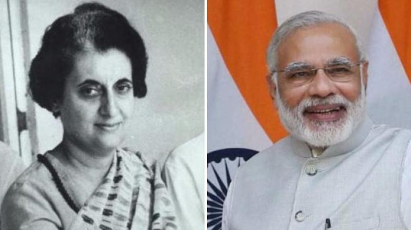 Indra Gandhi, Narender Modi 