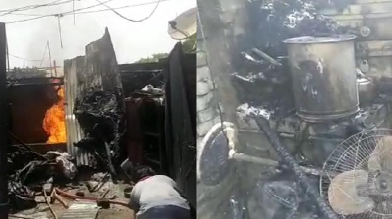 Gas cylinder leak in Phillaur causes fire in slum Gas cylinder leak in Phillaur causes fire in slum