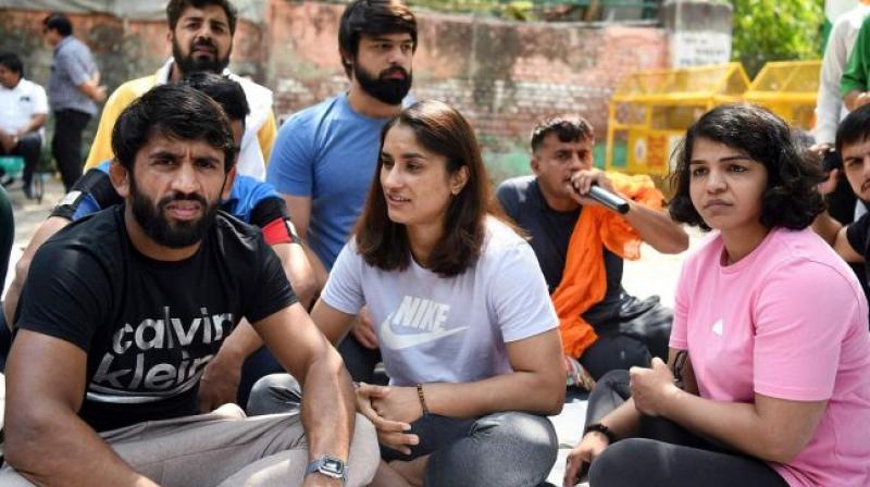 Wrestlers Protest Wrestlers Protest