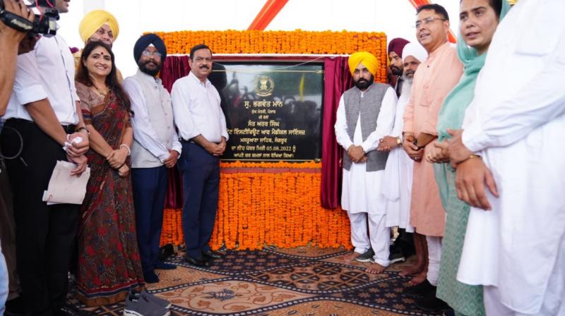 CM Mann lays foundation stone of Sant Attar Singh State Institute of Medical Sciences